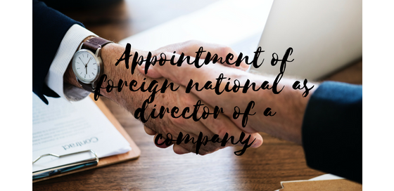 Foreign National as director of Indian Company